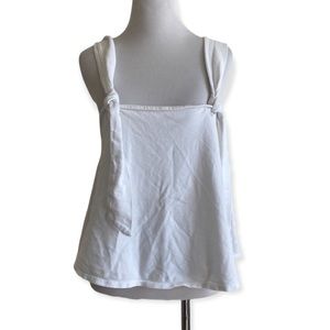 Errant clothing small square neck white tank‎ top